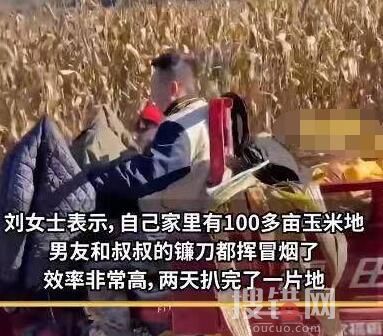男子帶父親花2天幫女友家收玉米 究竟是怎么回事？