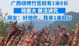 廣西燒烤竹簽長1米8 究竟是怎么回事？