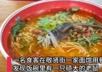 顧客吃面發現碗里有完整死老鼠 照片曝光直接讓人大呼意外